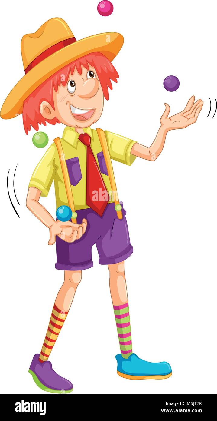 Funny man juggling balls illustration Stock Vector Image & Art Alamy