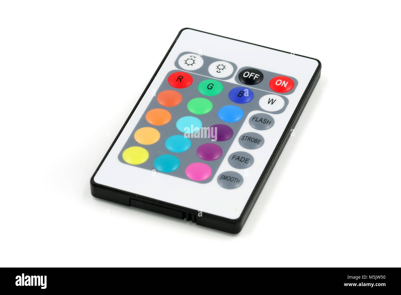 LED color remote control isolated white Stock Photo