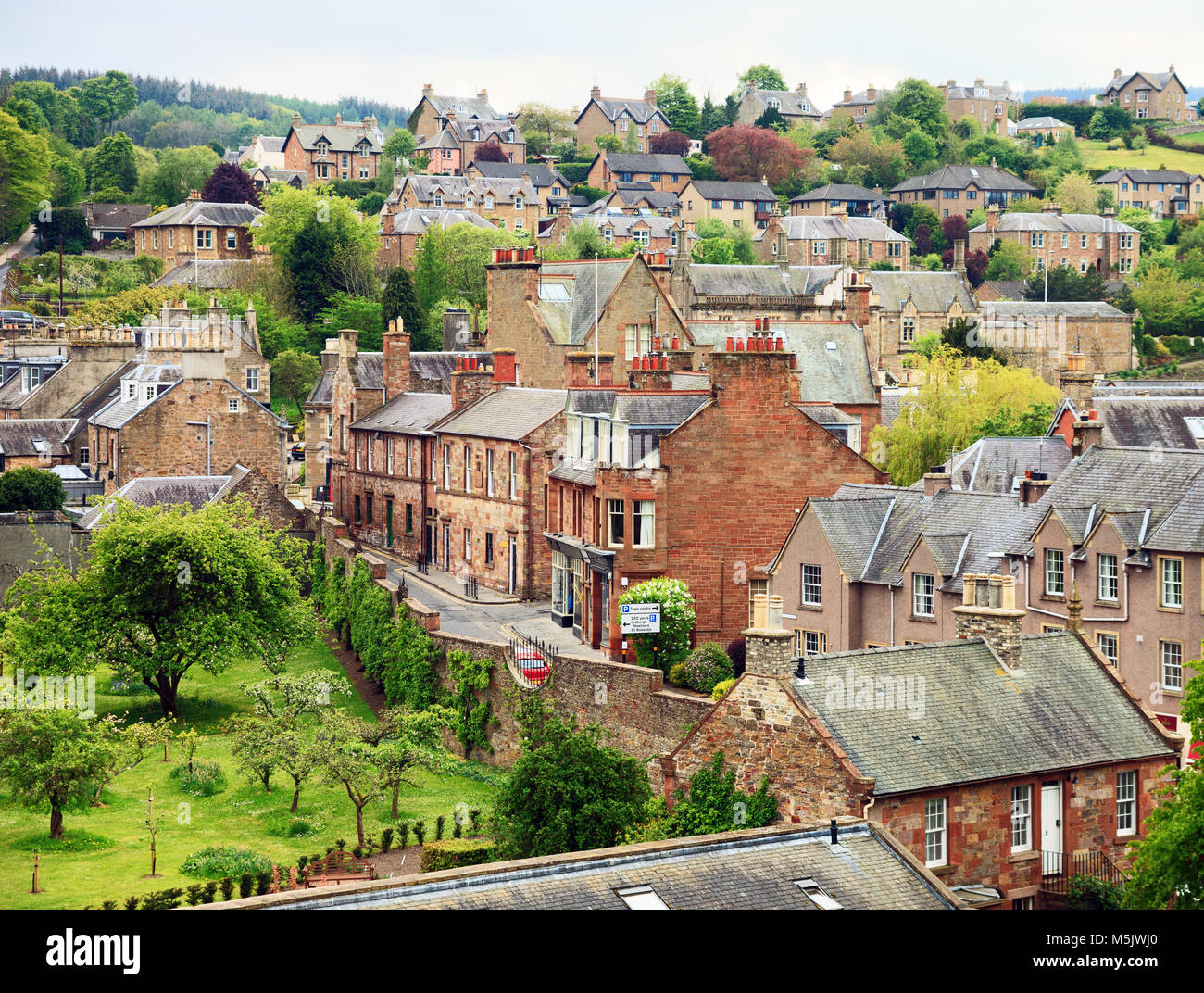 Melrose - small town  in the Scottish Borders, Scotland, United Kingdom Stock Photo