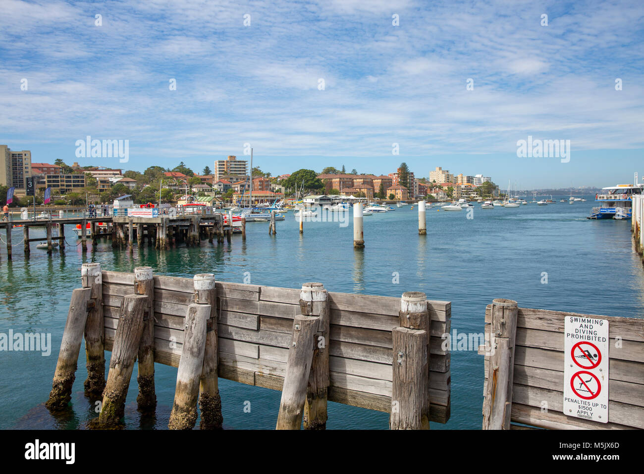 Manly beach wharf and Cabbage tree bay,Sydney,Australia Stock Photo Alamy
