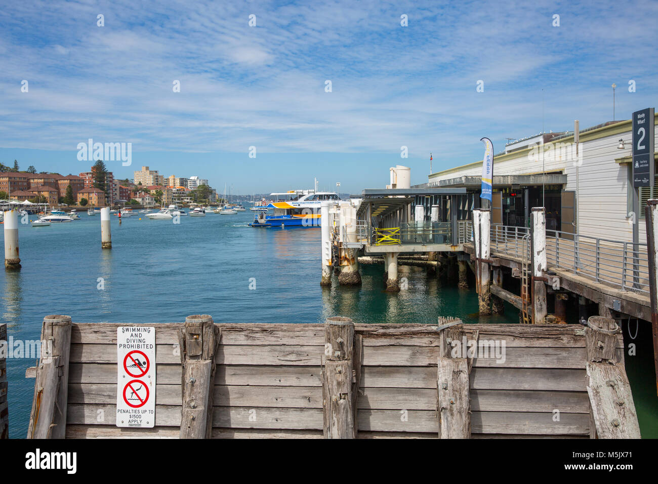 Manly beach wharf and Cabbage tree bay,Sydney,Australia Stock Photo Alamy