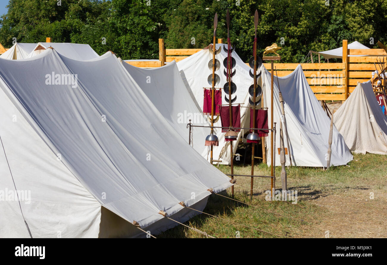 Red roman tents hires stock photography and images Alamy