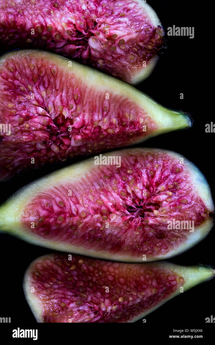 Fresh Figs on a dark background Stock Photo