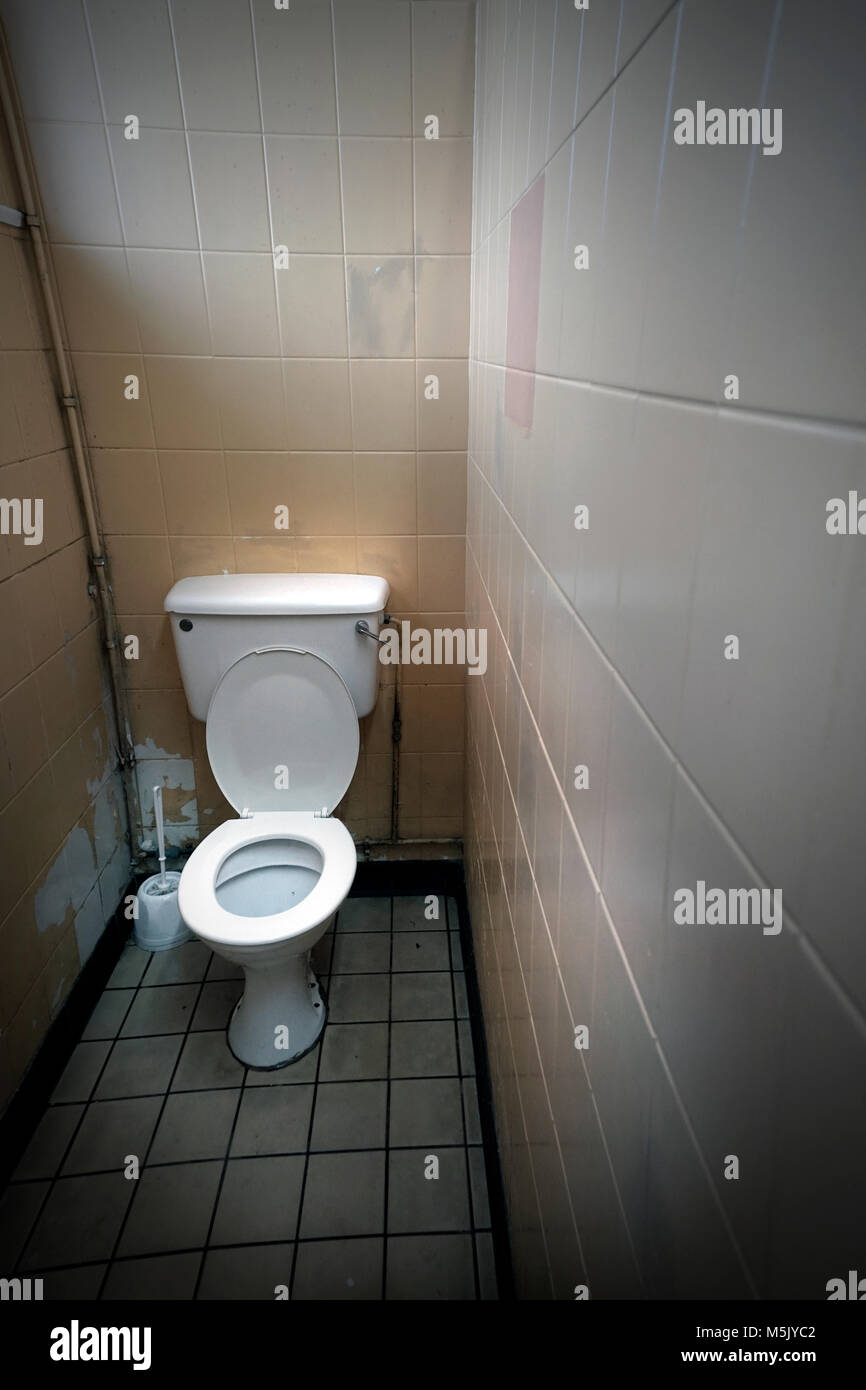 publiic toilet cublicle Stock Photo