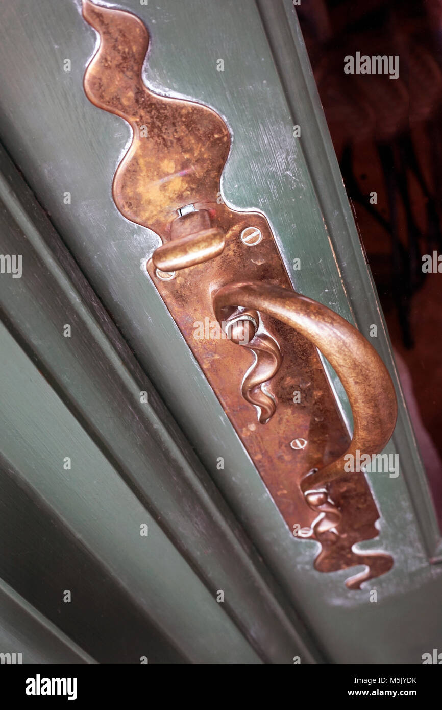 vintage brass door handle Stock Photo Alamy