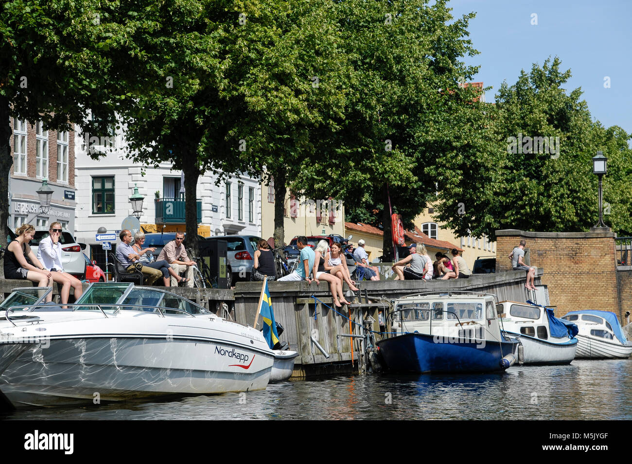 Christianshavn Kanal in Christianshavn in central Copenhagen, Denmark, August 6th 2015. © Wojciech Strozyk / Alamy Stock Photo Stock Photo