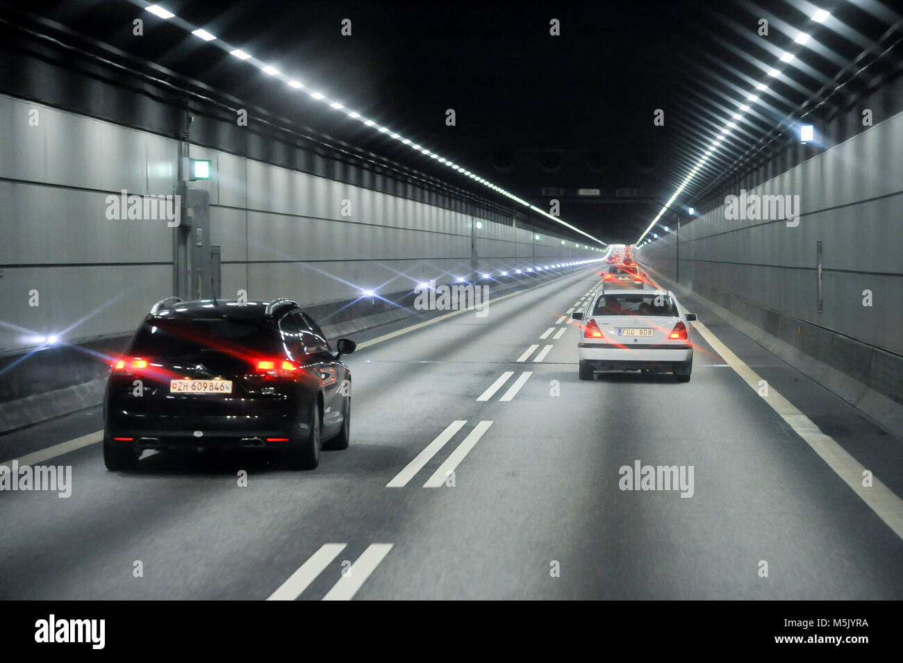 Drogden Tunnel of Oresund Bridge connecting Copenhagen, Danemark with