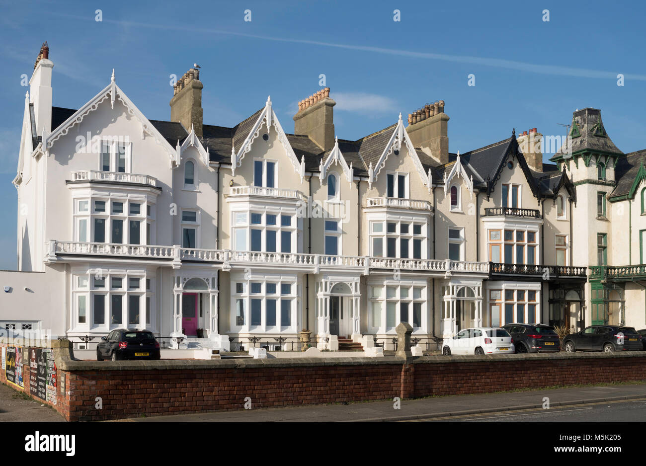 Row of seafront houses, The Cliff, Seaton Carew, Hartlepool, Cleveland
