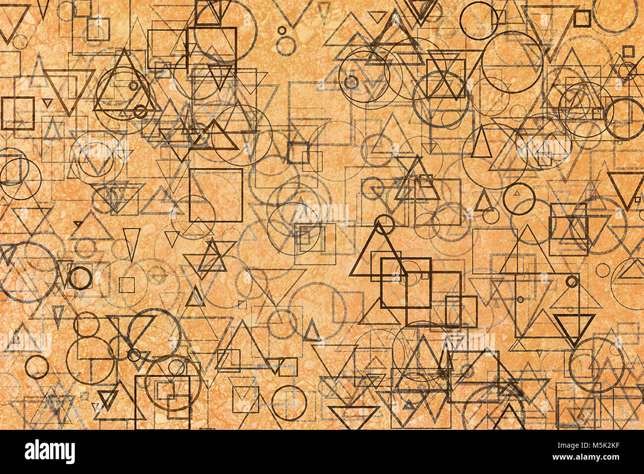 Random circle, square, rectangle & triangle shape, digital generative ...