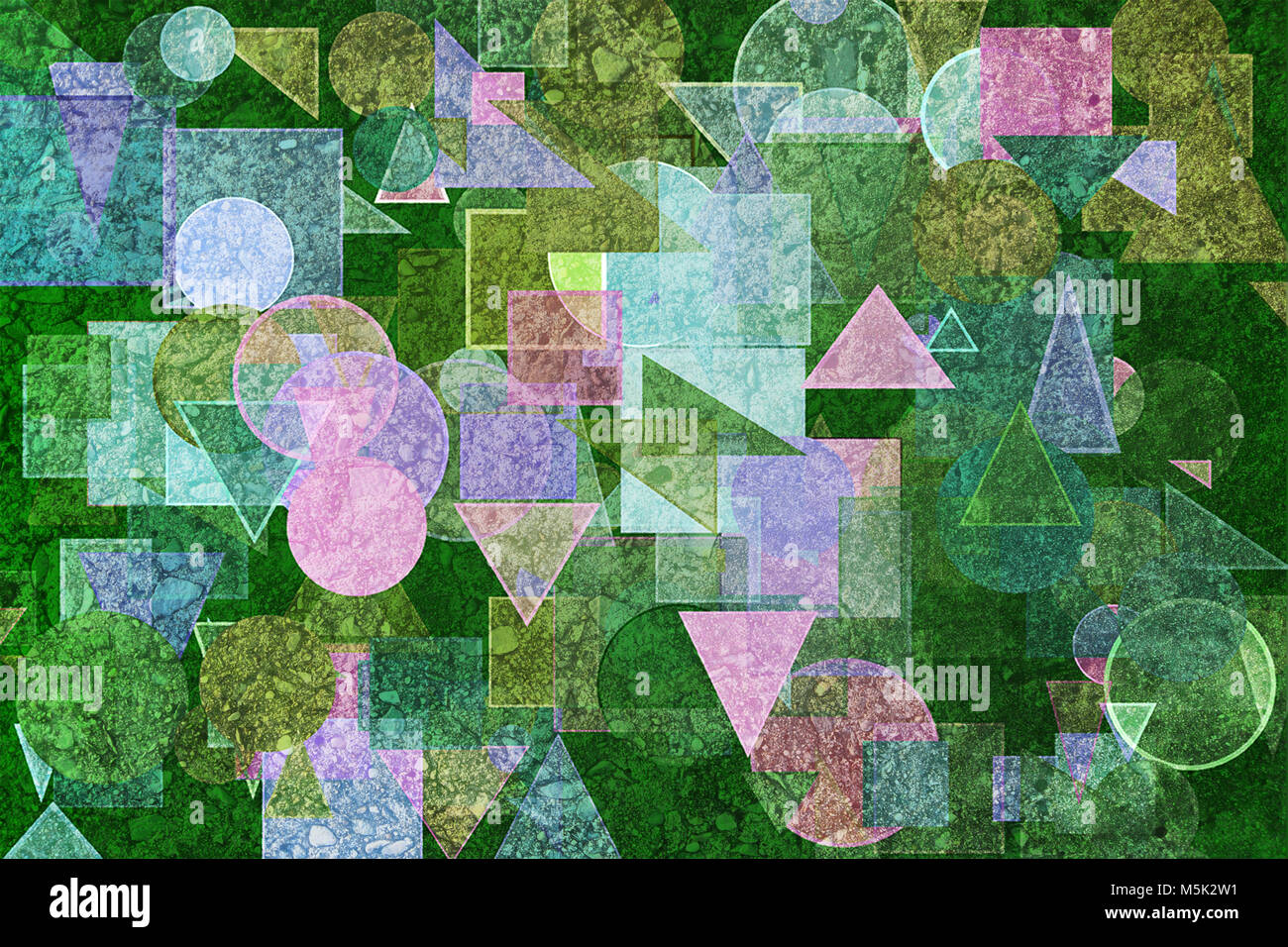 Random circle, square, rectangle & triangle shape, digital generative ...