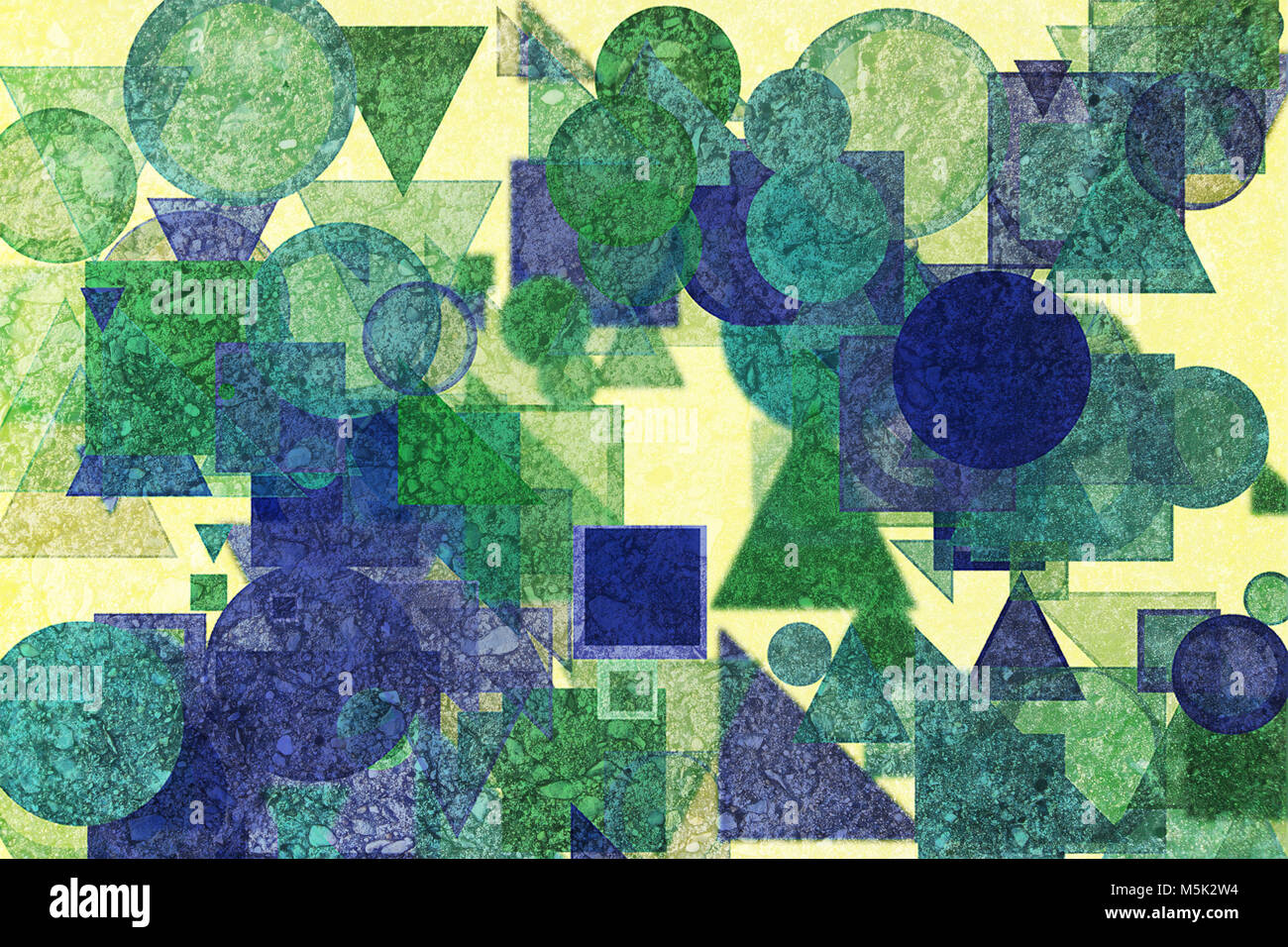 Random circle, square, rectangle & triangle shape, digital generative ...