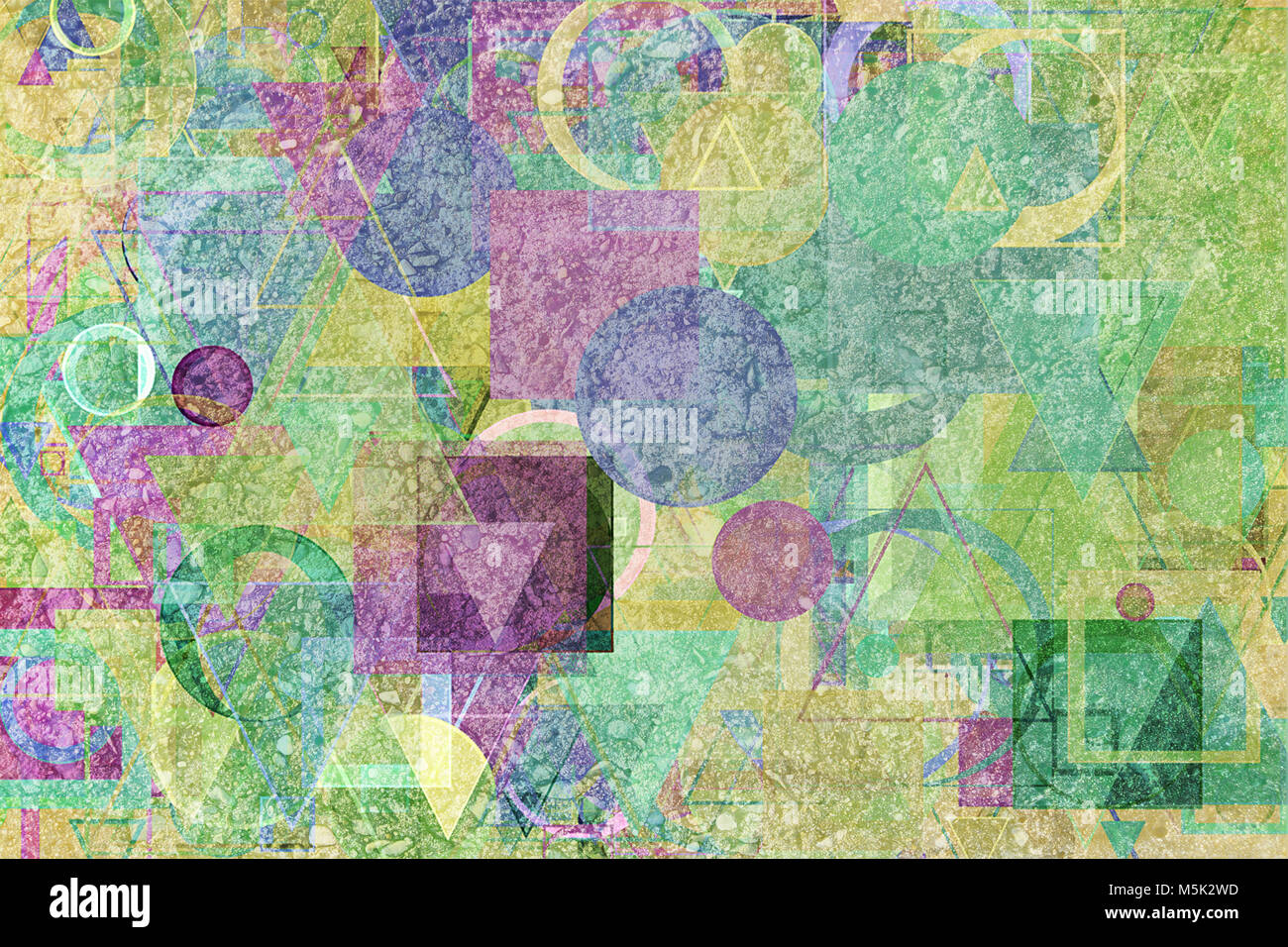 Random circle, square, rectangle & triangle shape, digital generative ...