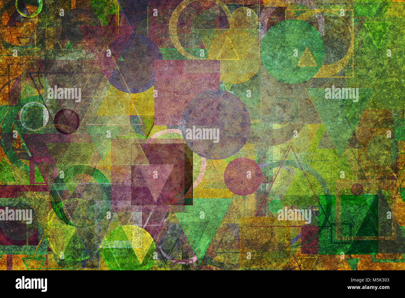 Random circle, square, rectangle & triangle shape, digital generative ...