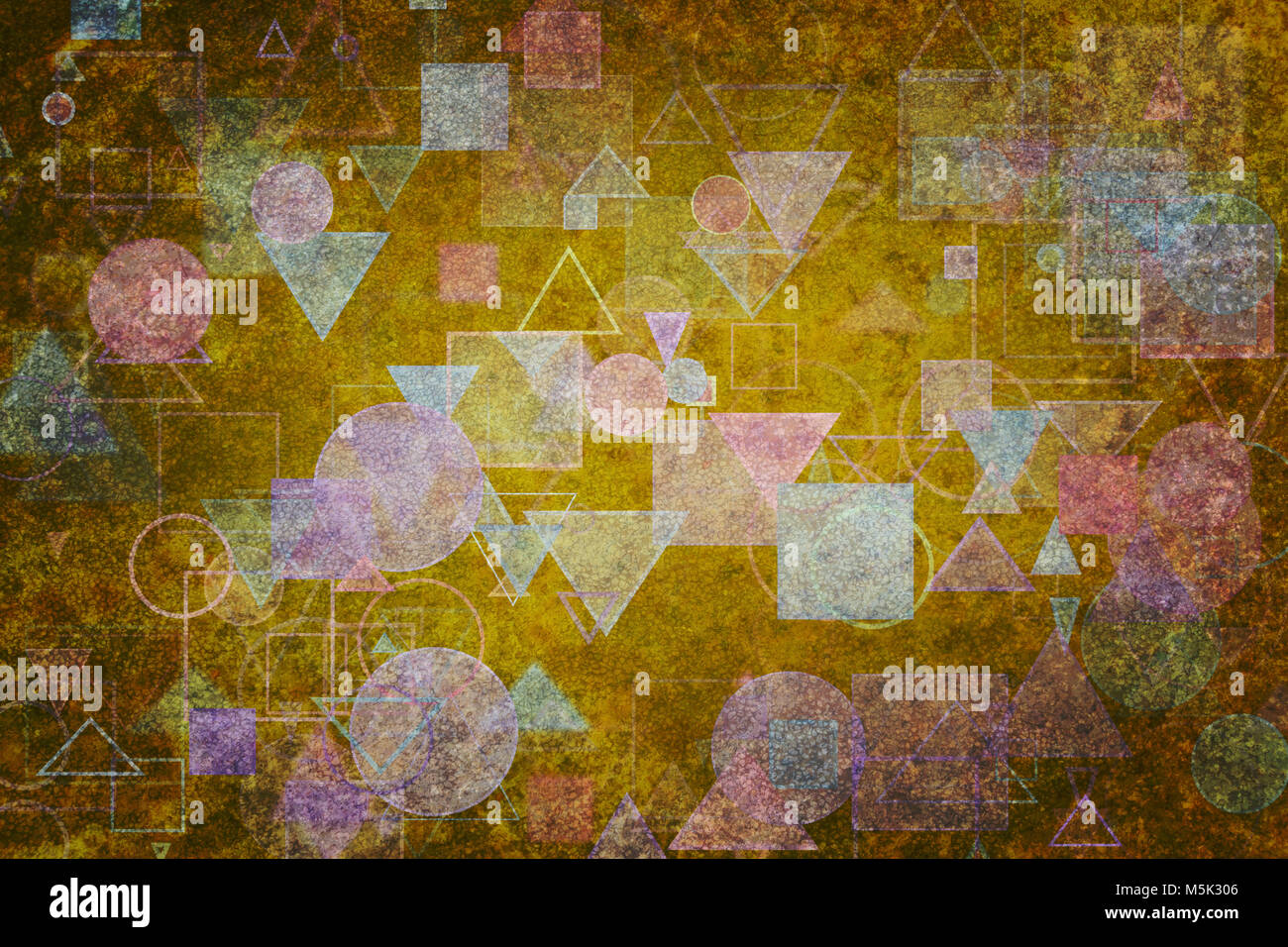 Random circle, square, rectangle & triangle shape, digital generative ...