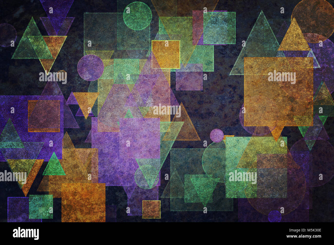 Random circle, square, rectangle & triangle shape, digital generative ...