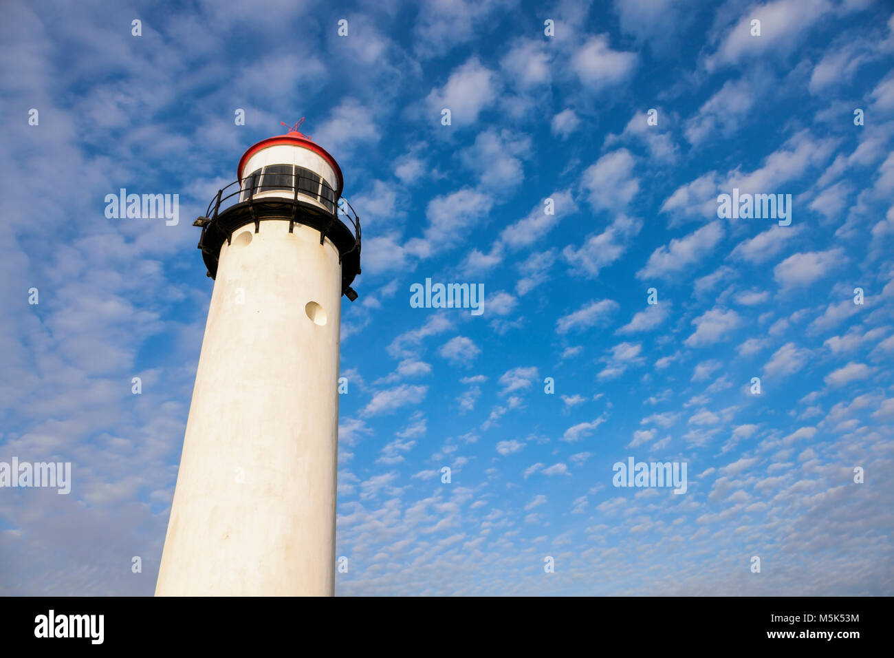 Hellevoetsluis Lighthouse in Netherlands. Hellevoetsluis, South Holland, Netherlands. Stock Photo