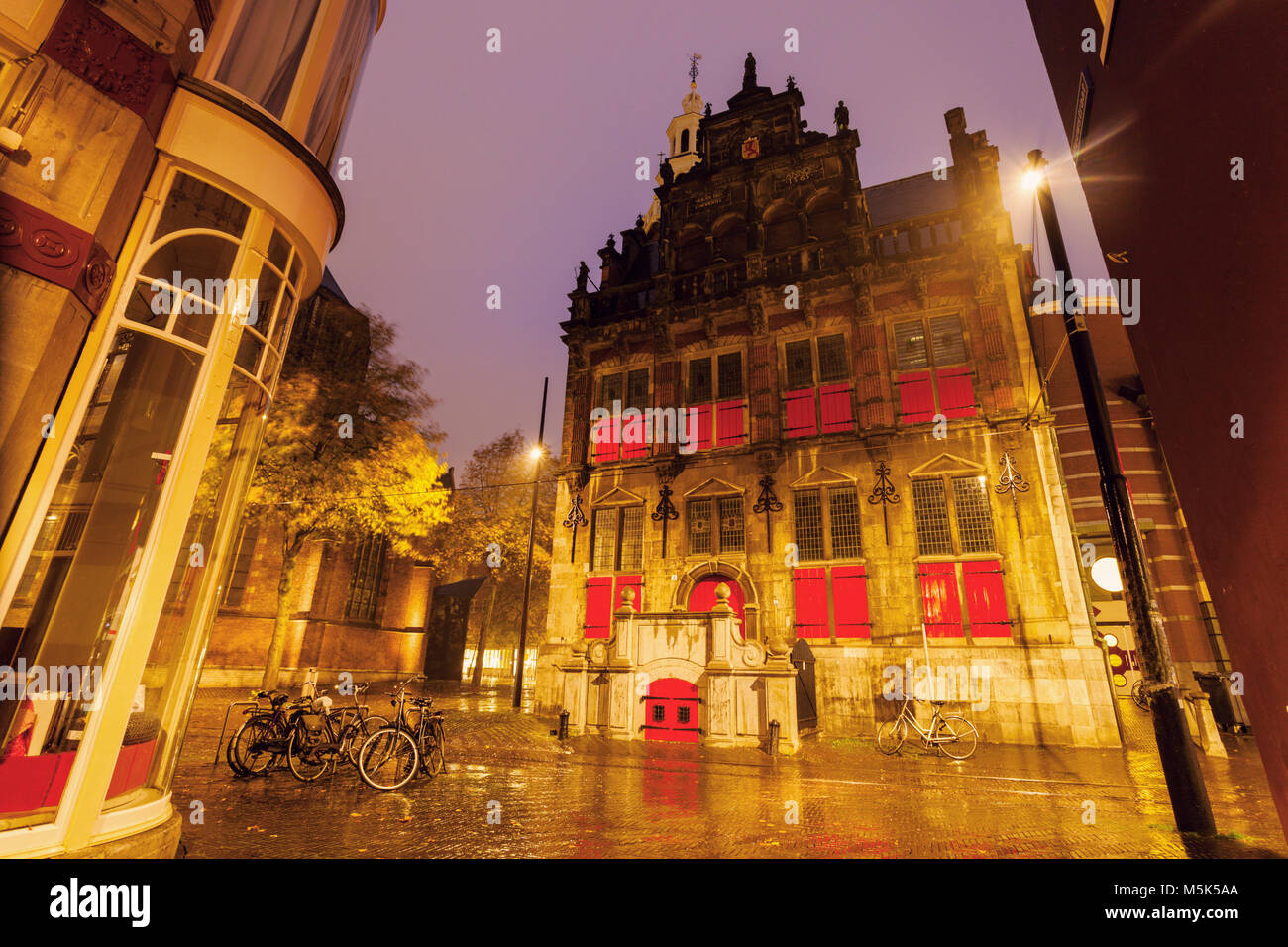 The Hague at night. The Hague, South Holland, Netherlands. Stock Photo