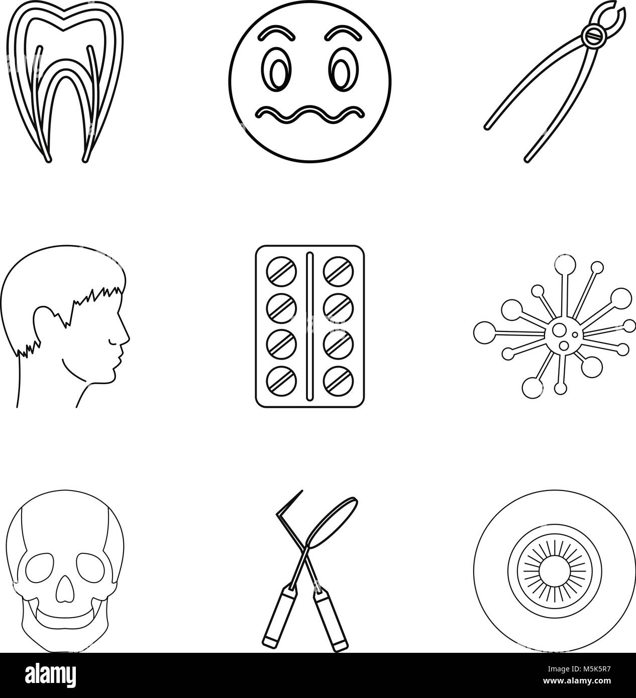 Dental medicine icons set, outline style Stock Vector Image & Art - Alamy
