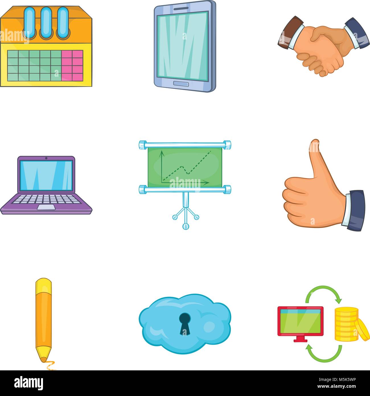 Job strategy icons set, cartoon style Stock Vector Image & Art - Alamy