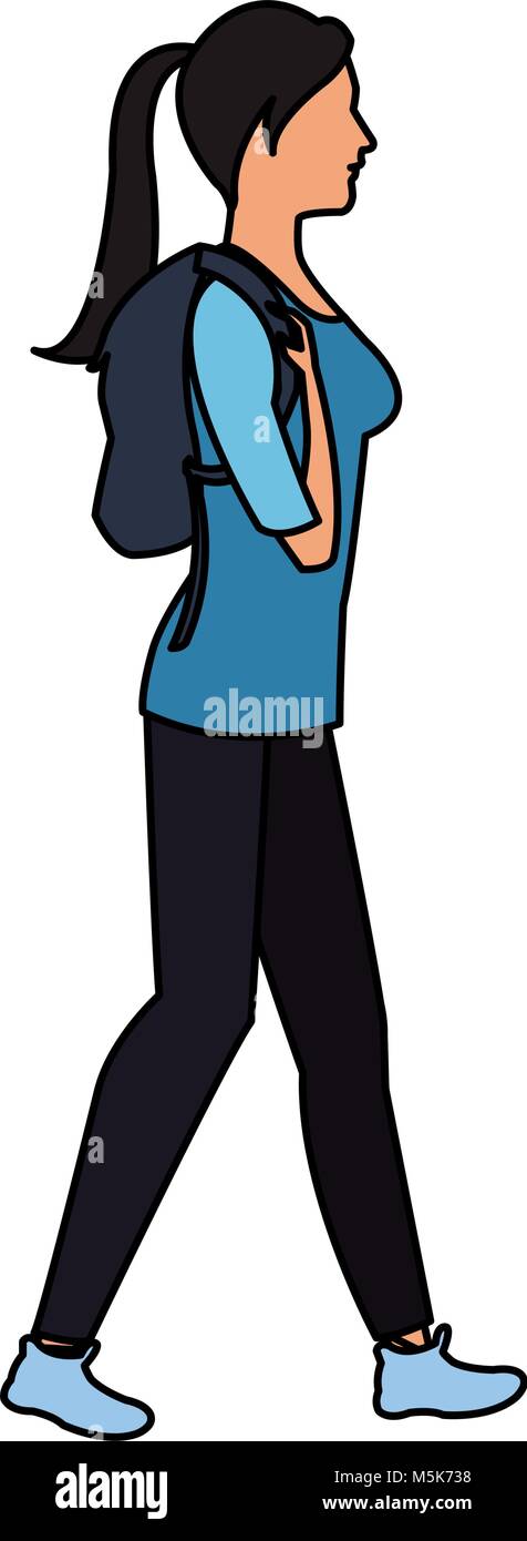 Woman walking cartoon Stock Vector Image &amp; Art - Alamy