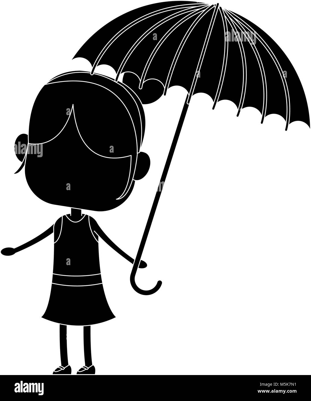 Girl with umbrella Stock Vector Image & Art - Alamy