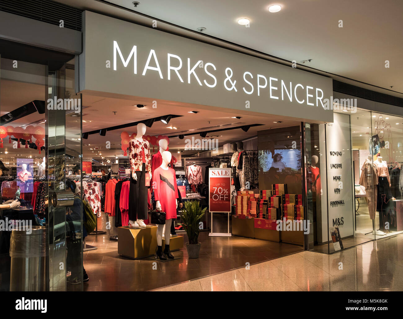 HONG KONG - April 4, 2019: Marks & Spencer store in Hong Kong Stock ...
