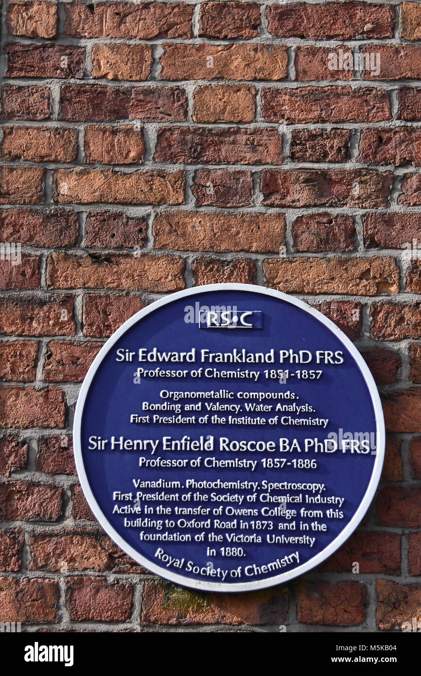 Sir Edward Franklin blue plaque Stock Photo