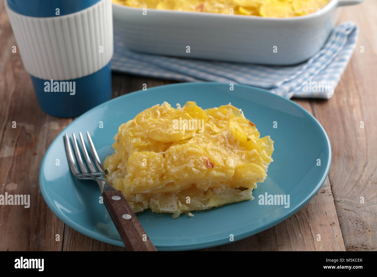 Potatoes a la dauphinoise on a plate Stock Photo Alamy