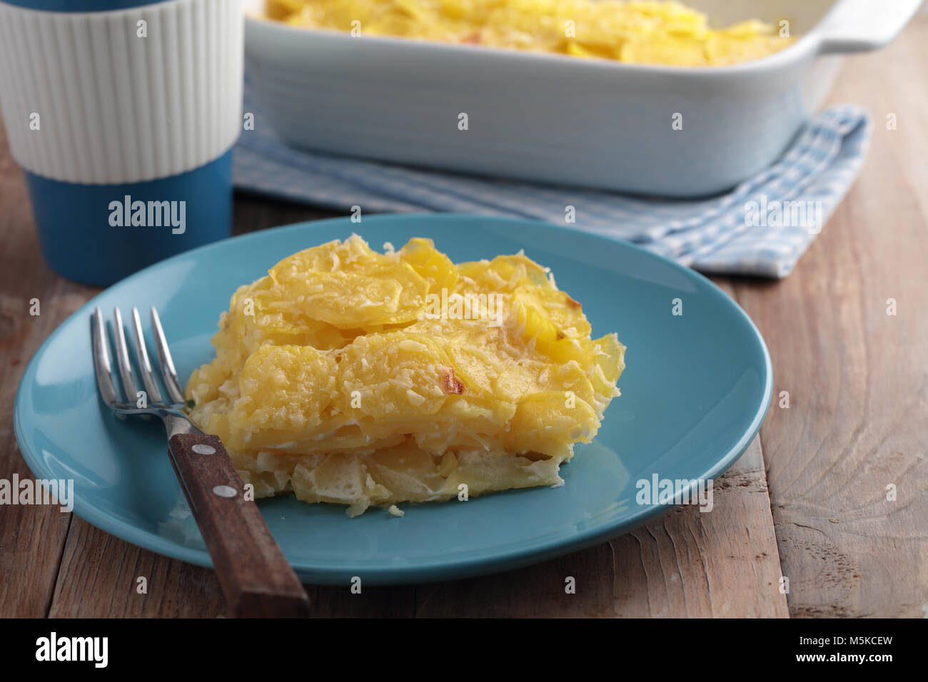 Potatoes a la dauphinoise on a plate Stock Photo Alamy