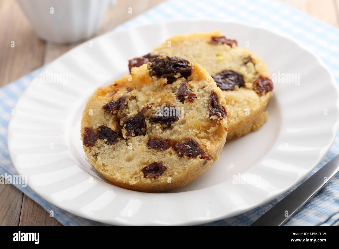 Traditional English pudding spotted dick Stock Photo Alamy