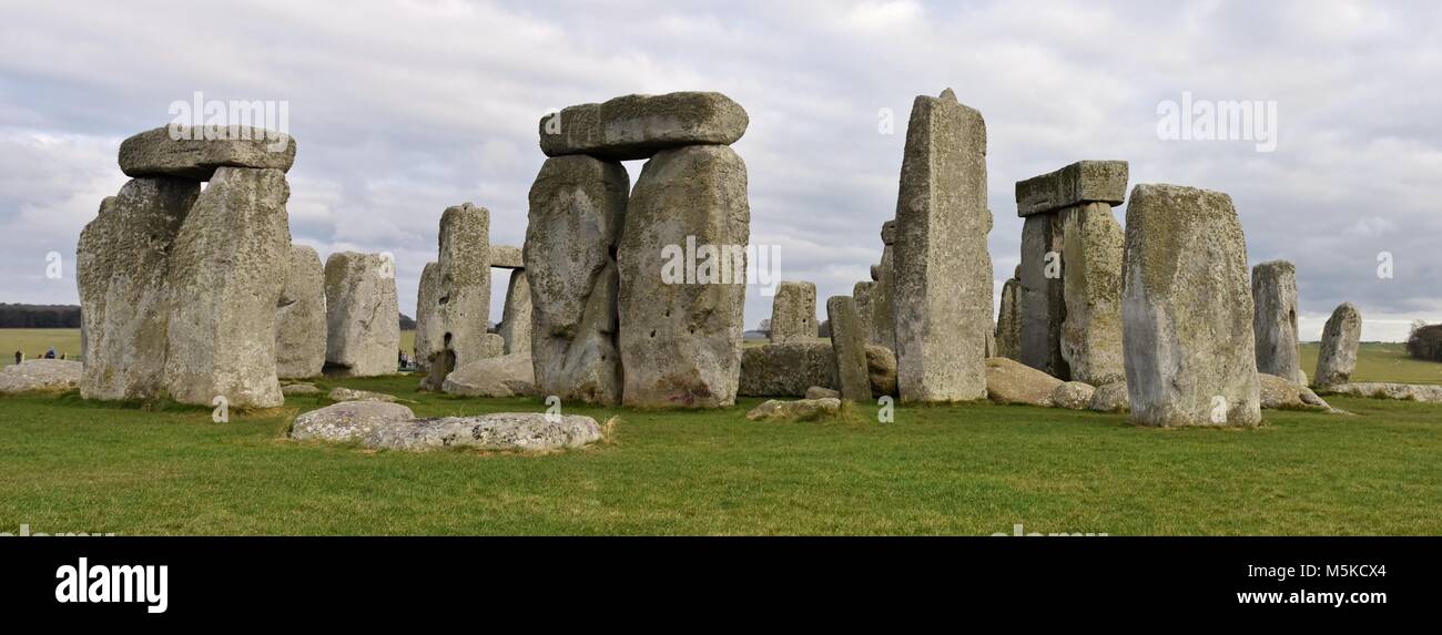 Stonehenge is a prehistoric druid monument in Wiltshire, England from the neolithic bronze age. Stock Photo