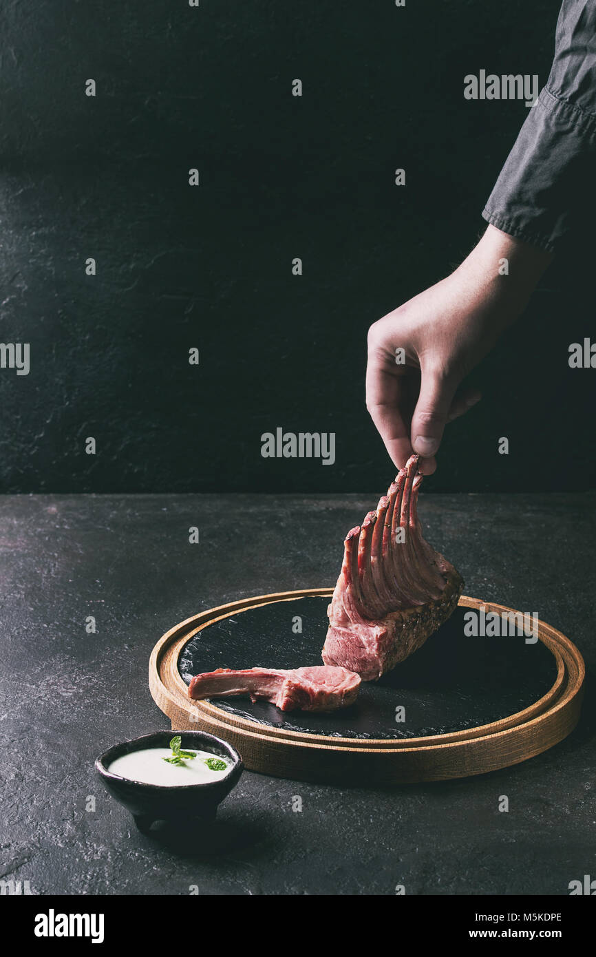Rack of lamb Stock Photo - Alamy