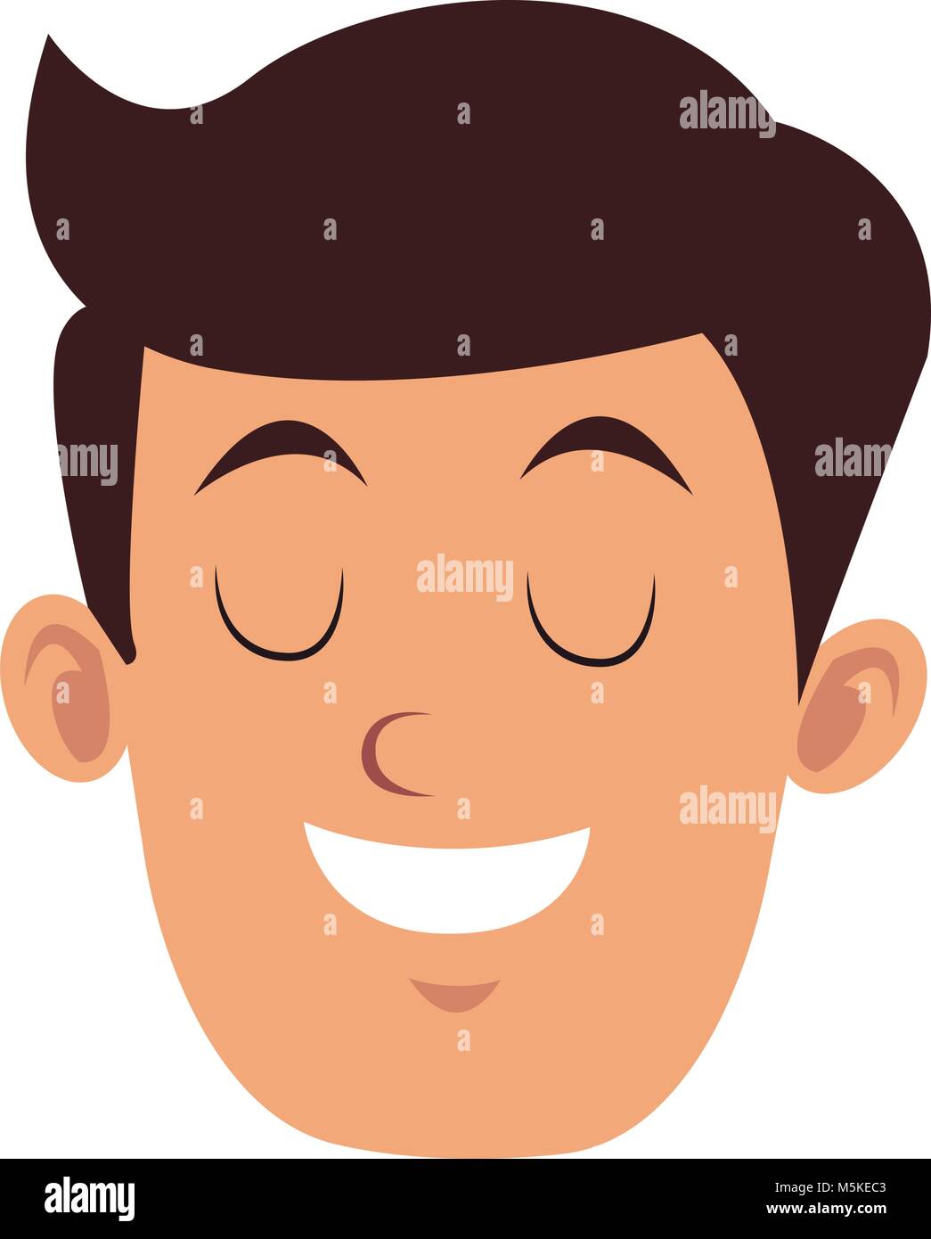 Man smiling with eyes closed Stock Vector Image & Art - Alamy