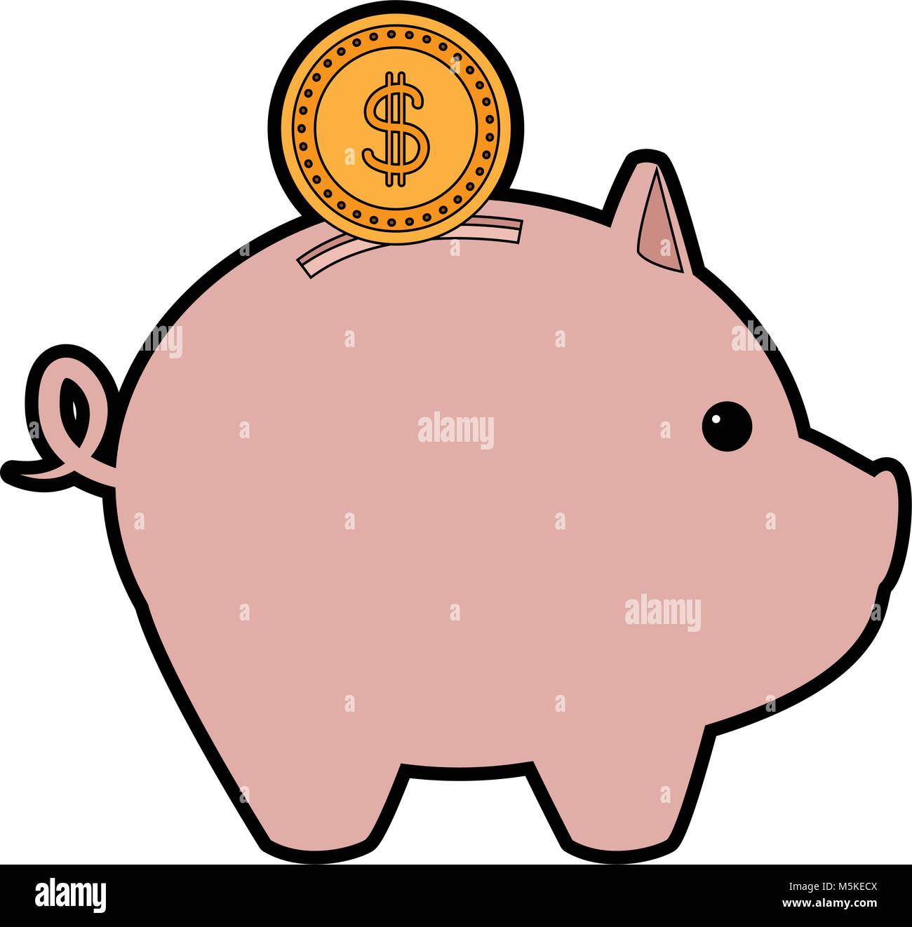 piggy bank with coin saving or accumulation of money investment ...