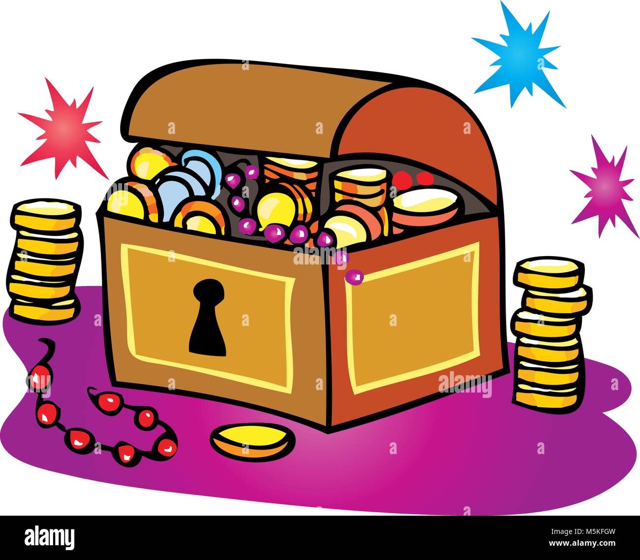 treasure chest with jewels and gold coins Stock Vector Image & Art - Alamy