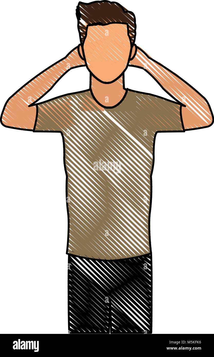 man headache line icon vector Stock Vector Image & Art - Alamy