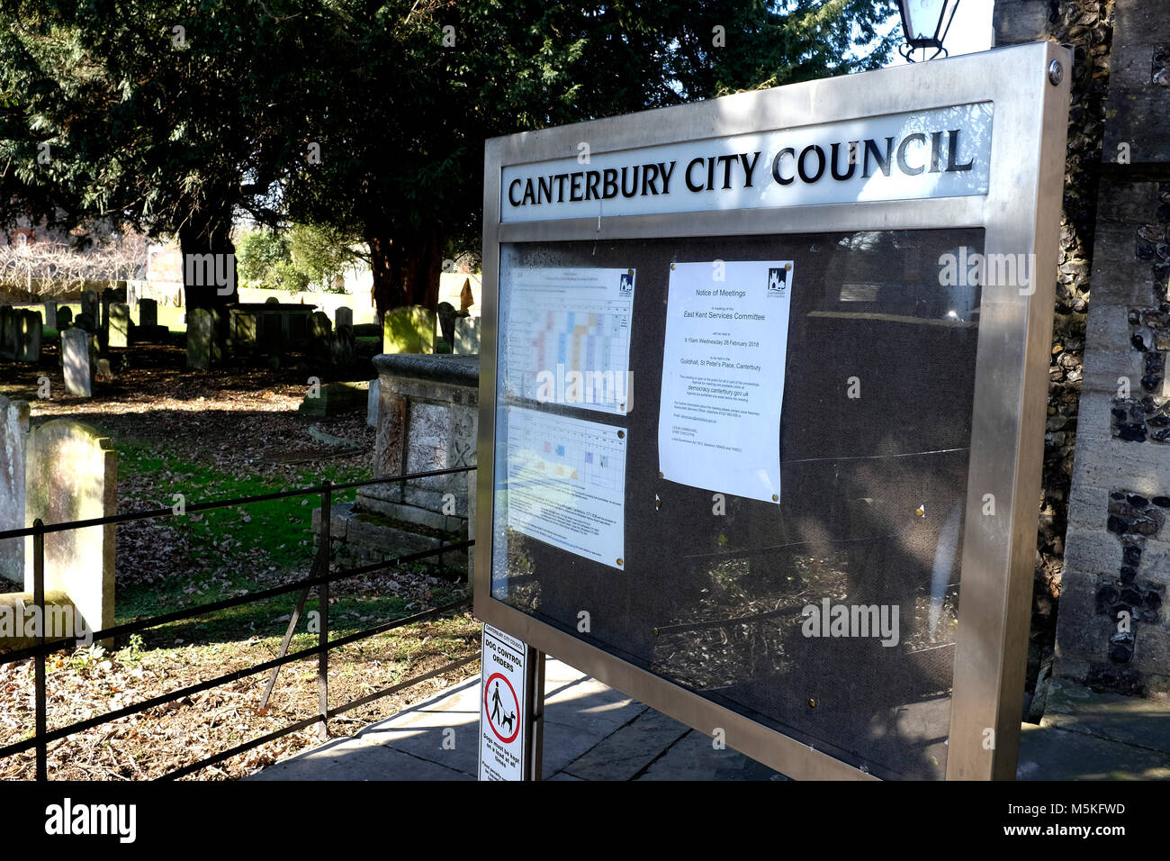 canterbury city council sign in westgate gardens canterbury kent uk