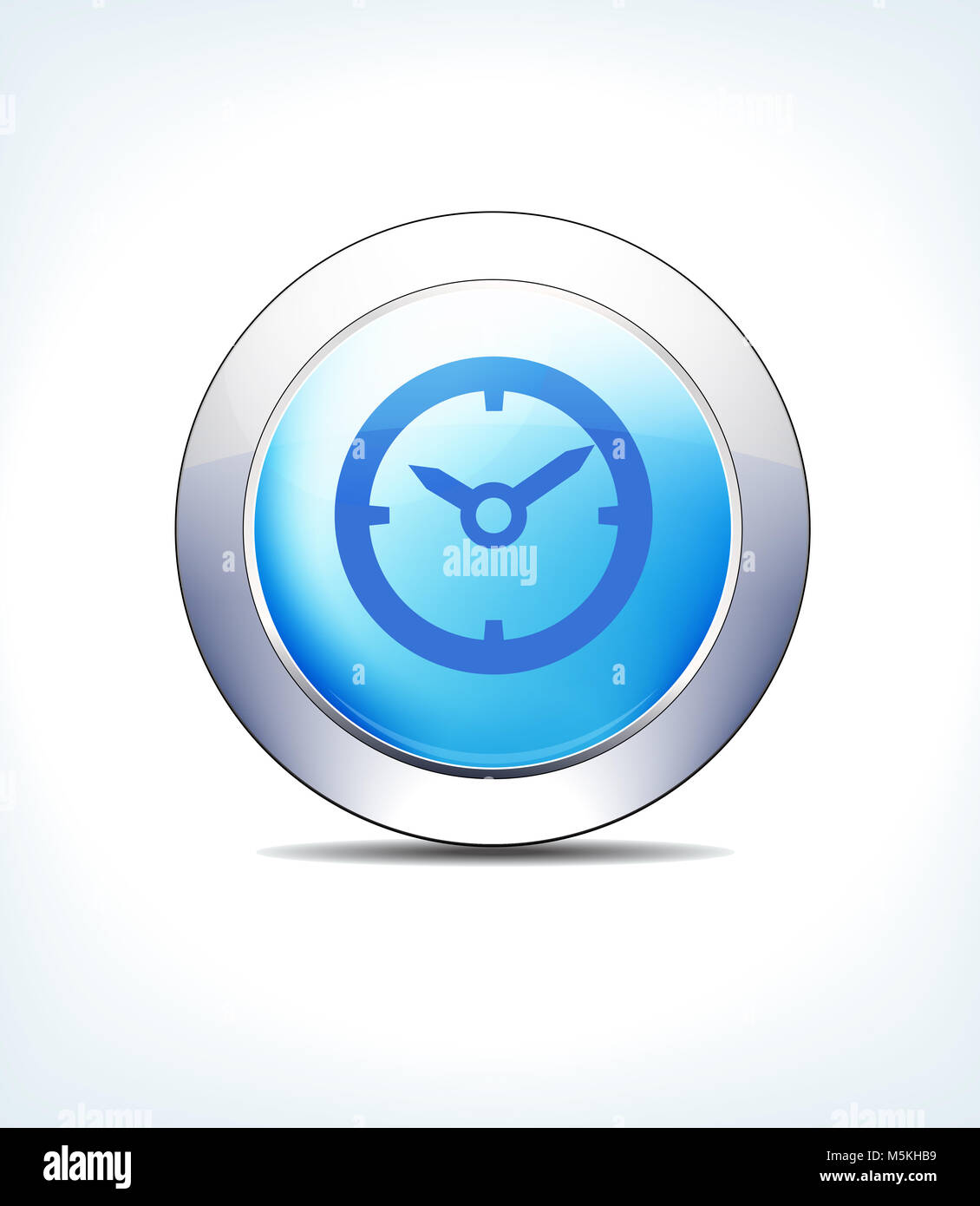 Blue Icon Button Appointment Time Assistance, Clock, Healthcare & Pharma Stock Photo