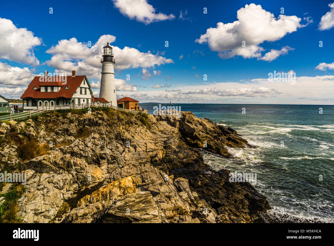 Portland Head Light _ Cape Elizabeth, Maine, USA Stock Photo