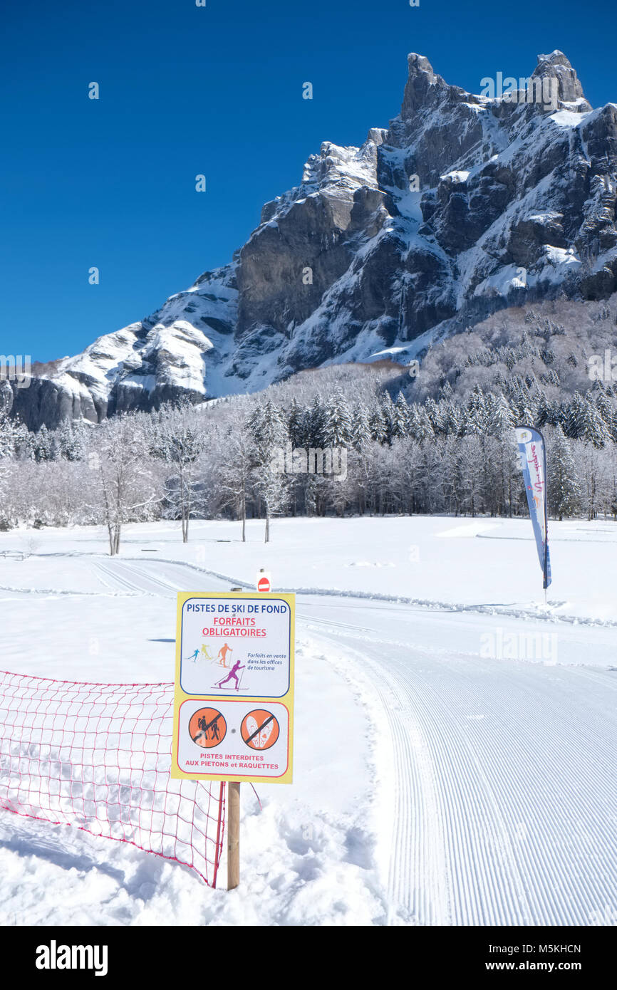 The cross-country ski or ski de fond area at Le Cirque Du Fer Ë Cheval