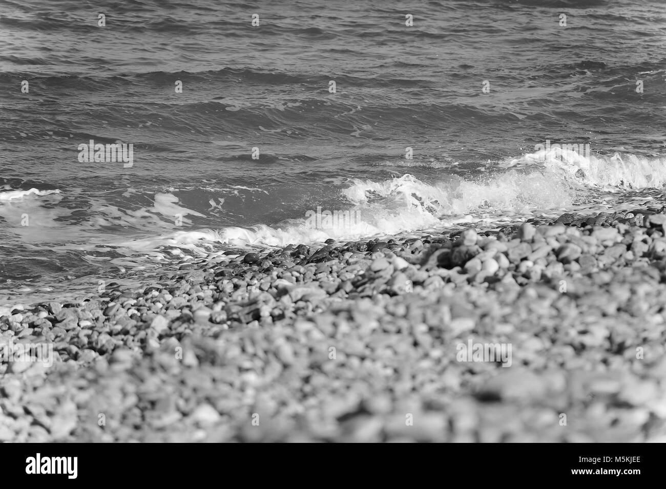 Pebbles beaches Black and White Stock Photos & Images - Alamy