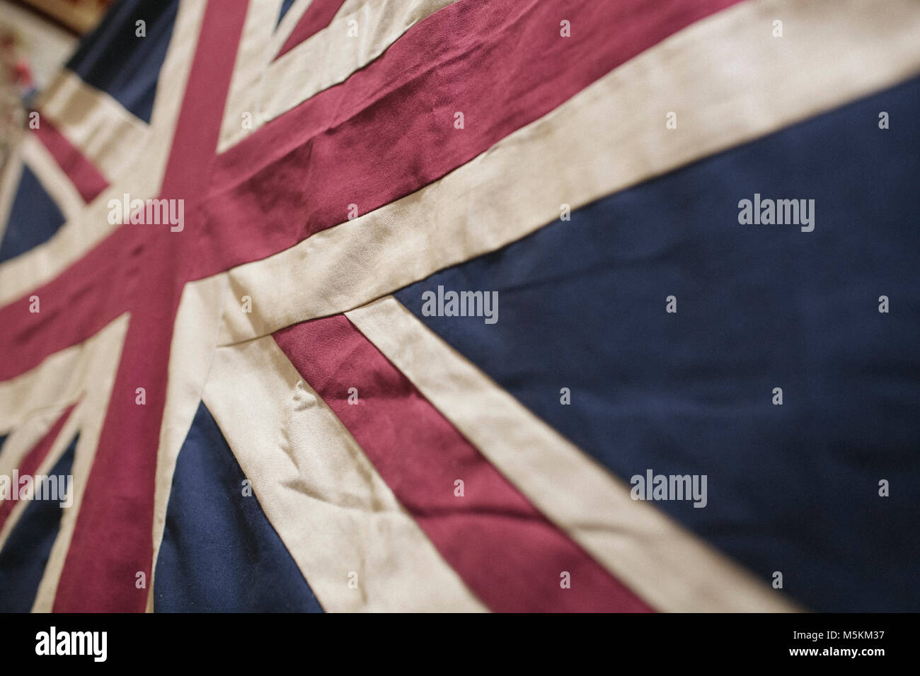 Discolored and vintage union jack flag Stock Photo