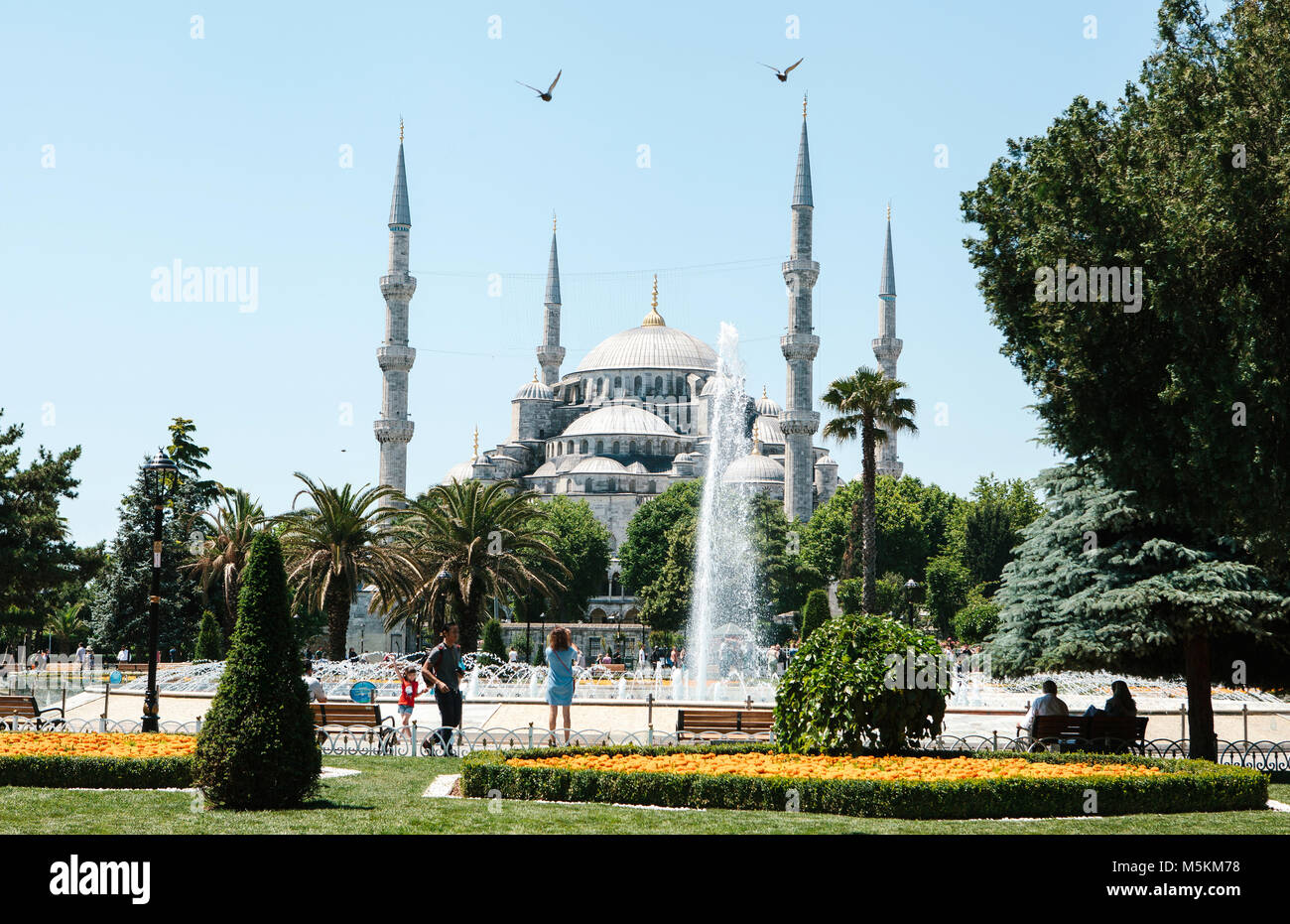 The famous Blue Mosque in Istanbul is also called Sultanahmet. Turkey ...