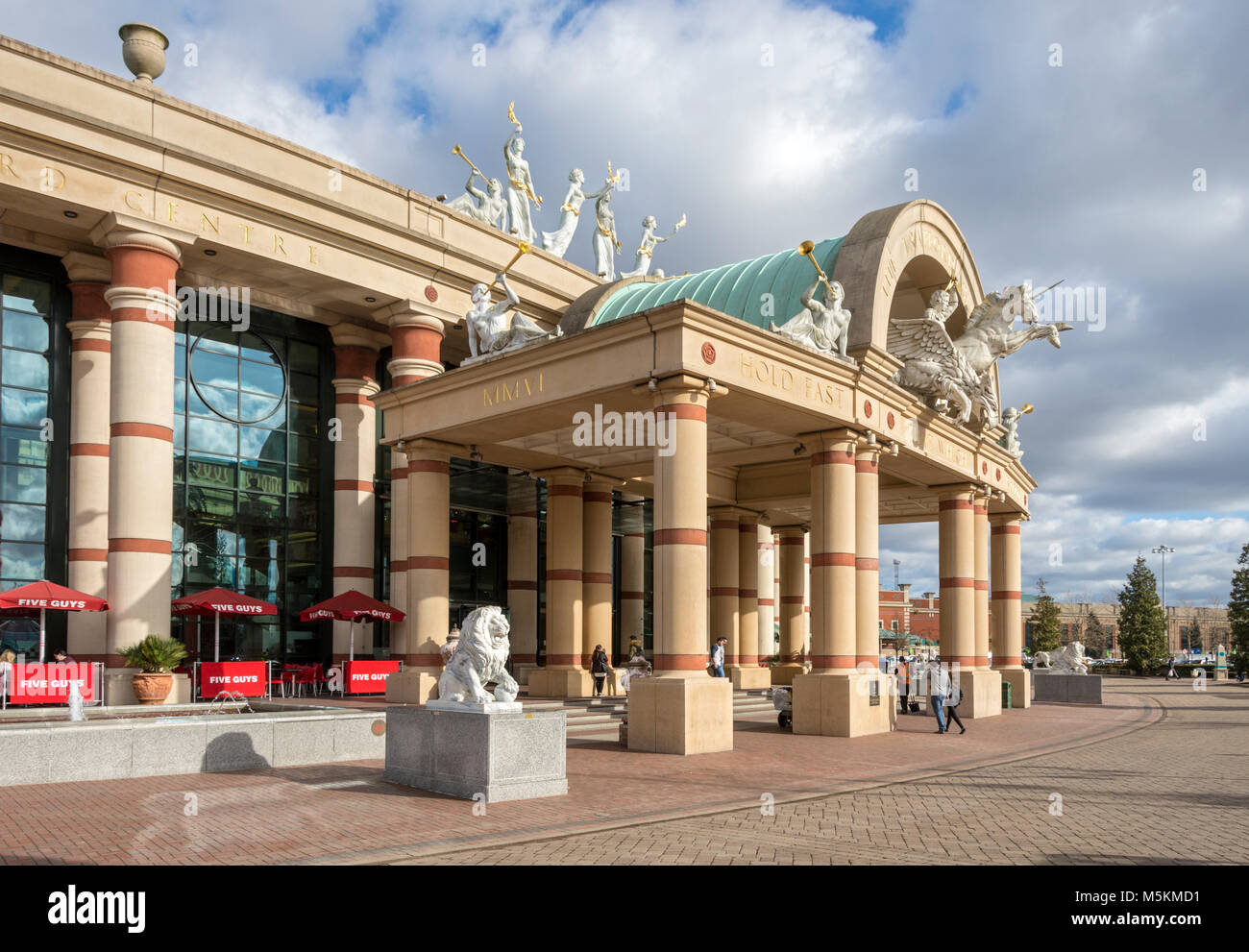 Entrance to the intu Trafford Centre, Manchester, UK Stock Photo