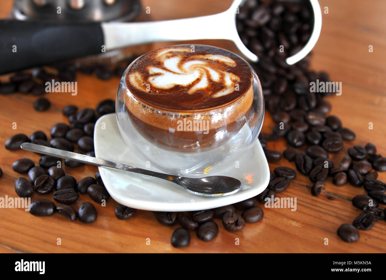 Coffee time one cup or glass of great coffee made fresh life Stock Photo