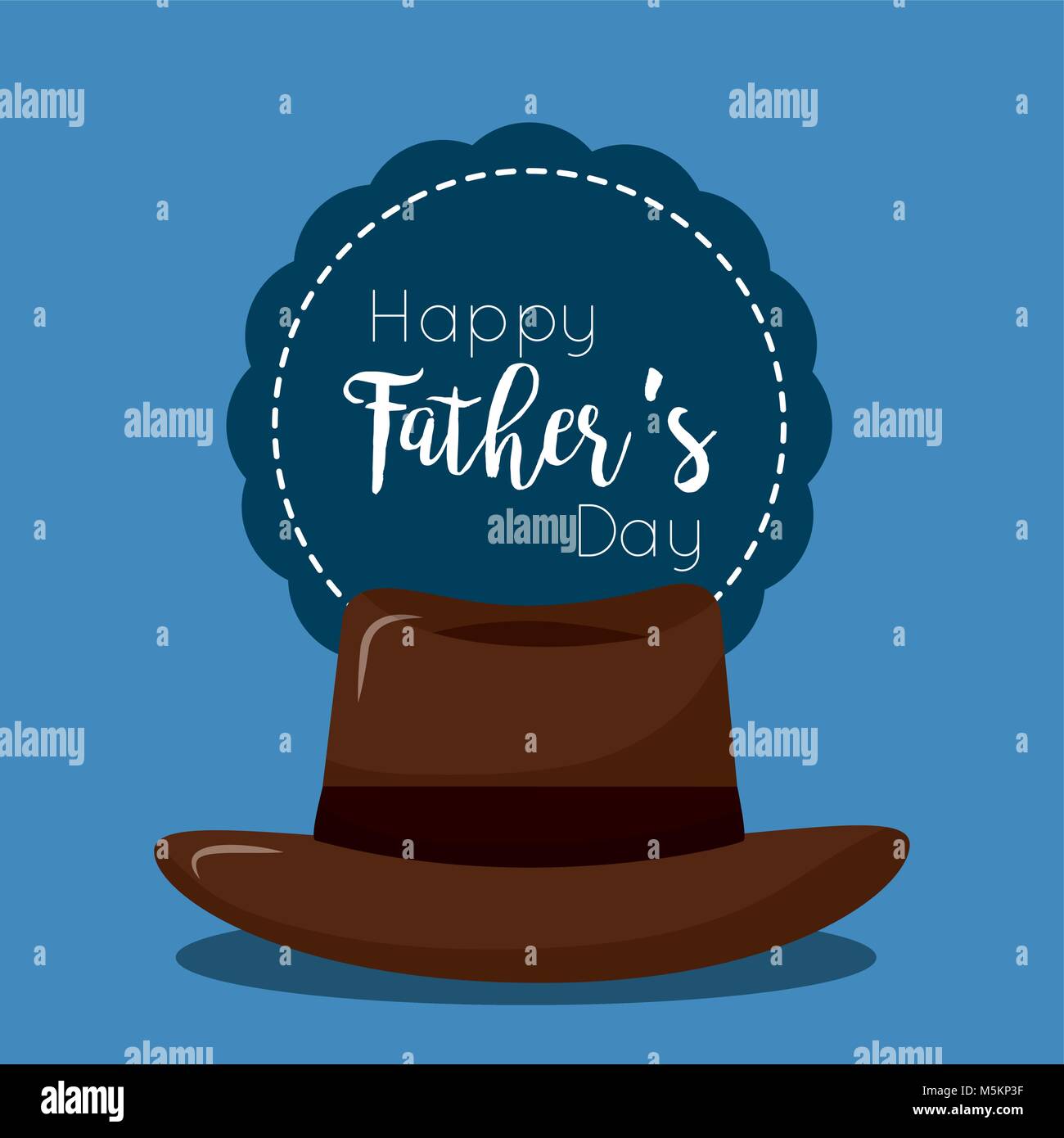 happy fathers day vintage brown hat accessory Stock Vector Image & Art ...