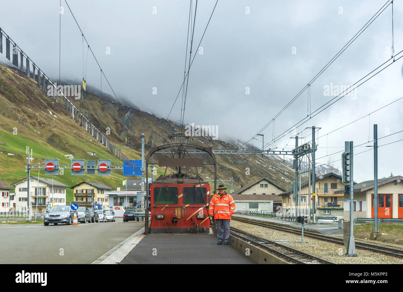 Bernina Express crossing the Landwasser Viaduct