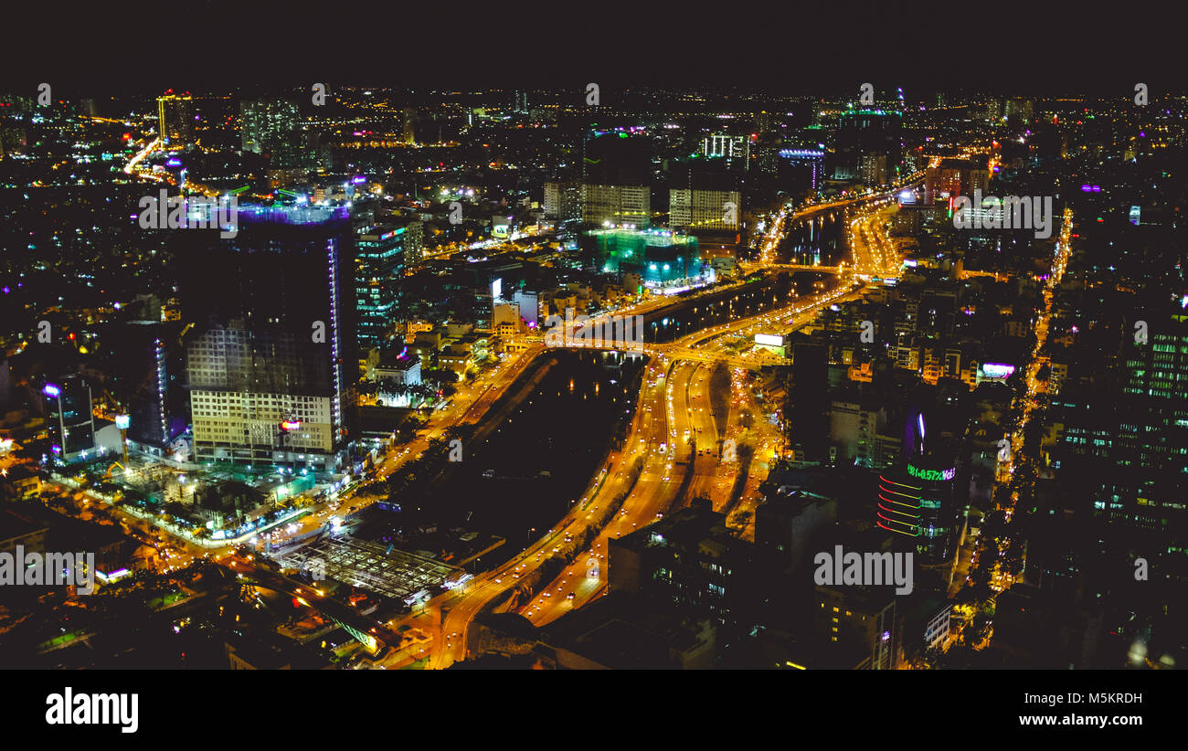 View from the Bitexco Tower in Ho Chi Minh City, Vietnam Stock Photo