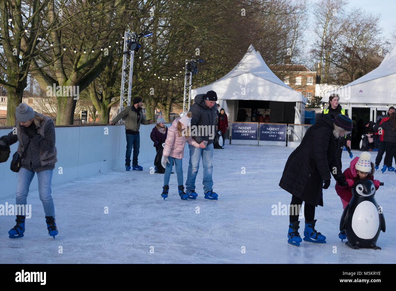 ice skating at hampton court Stock Photo Alamy