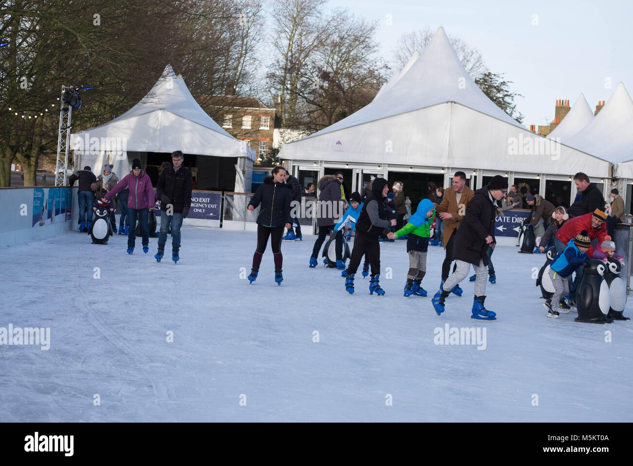 ice skating at hampton court Stock Photo Alamy